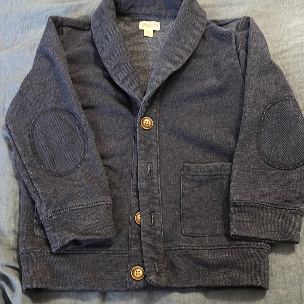 4T Navy Blue Kids Jacket/Cardigan with Elbow Patches